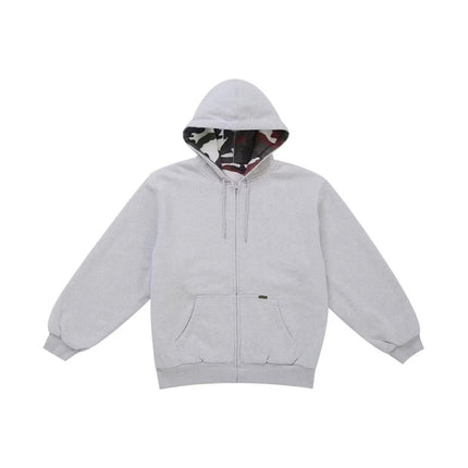 Supreme Reversible Work Zip Up Hooded Sweatshirt Heather Grey