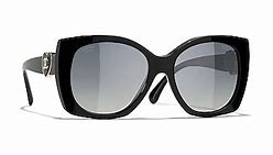 Chanel CH5519 Square Sunglasses Black/Polar Grey Gradient