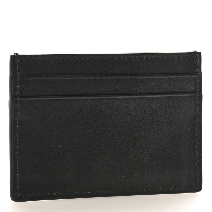 Gucci Plutone Calfskin Logo Card Holder Black