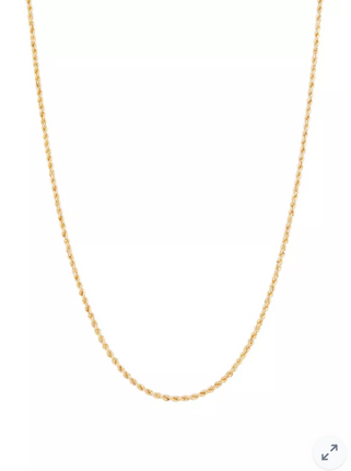 Kids Rope Chain Necklace in 14K Yellow Gold