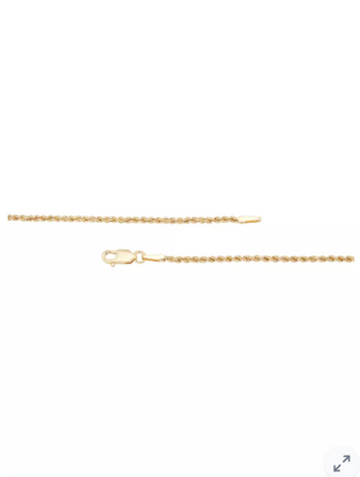 Kids Rope Chain Necklace in 14K Yellow Gold