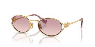 Miu Miu Sunglasses Gold/Brown Gradient Violet Lenses