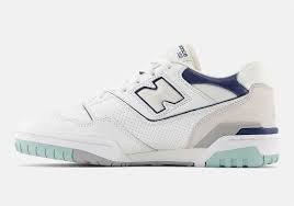 New Balance 550 White Winter Fog Navy