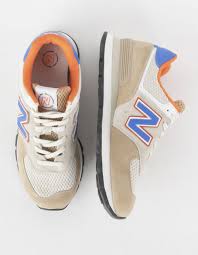 New Balance 574 White/Blue/Orange