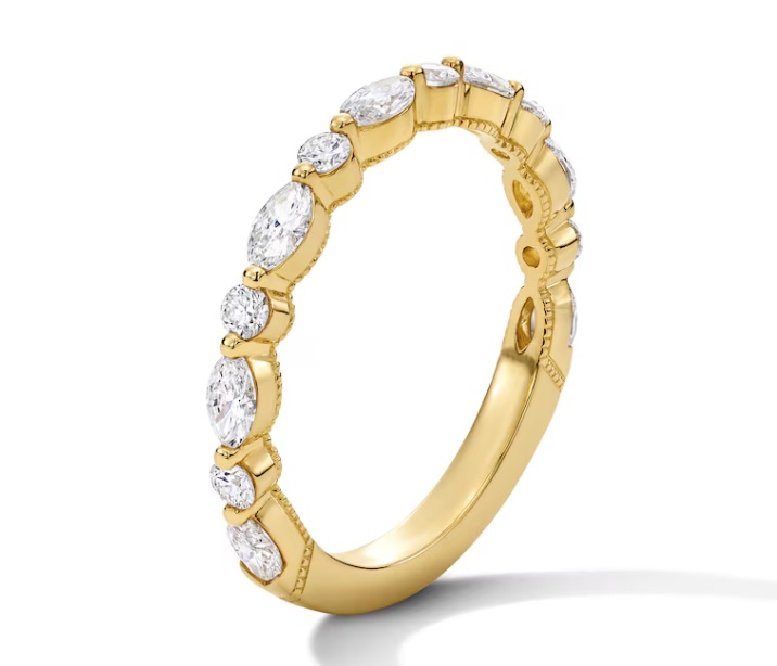 Neil Lane Artistry Size 9 Marquise & Round-Cut Lab-Grown Diamond Anniversary Band 3/4 ct tw 14K Yellow Gold (Copy)