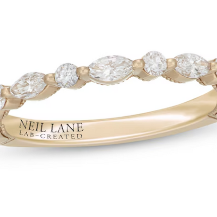 Neil Lane Artistry Size 9 Marquise & Round-Cut Lab-Grown Diamond Anniversary Band 3/4 ct tw 14K Yellow Gold (Copy)