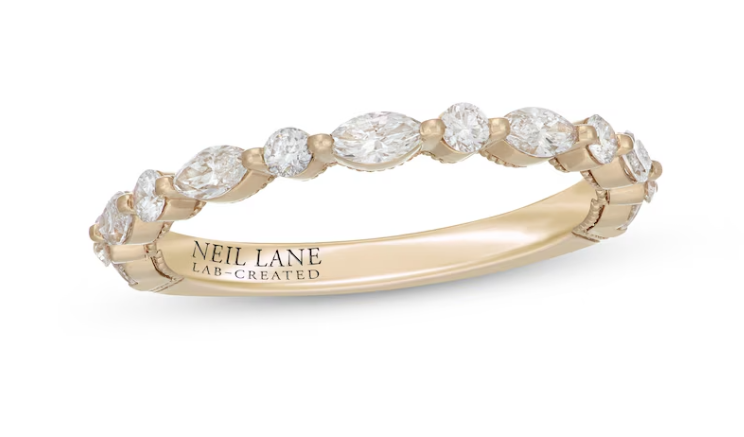 Neil Lane Artistry Size 9 Marquise & Round-Cut Lab-Grown Diamond Anniversary Band 3/4 ct tw 14K Yellow Gold (Copy)